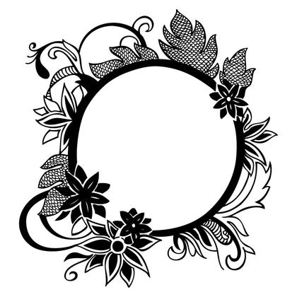 Floral Circle Frame