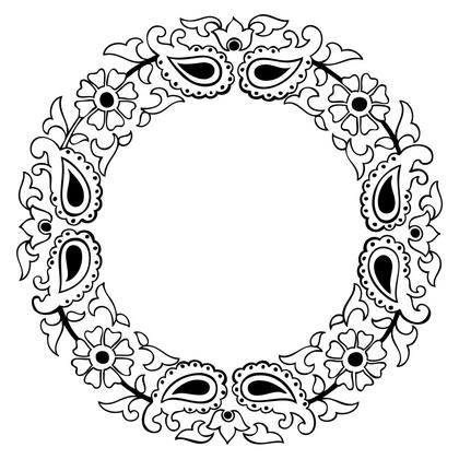 Floral Paisley Frame