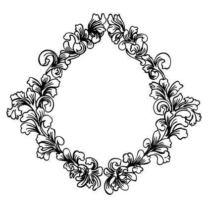 Floral Diamond Frame