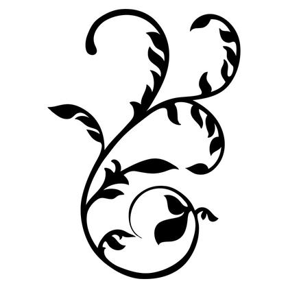 Elegant Black Floral Motif