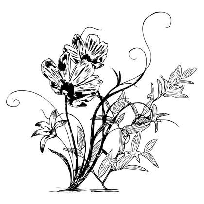Floral Line Art
