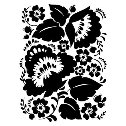 Floral Black and White Design
