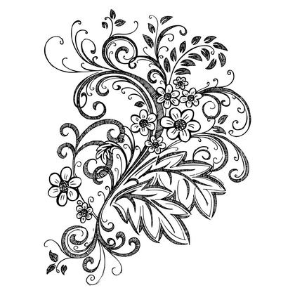 Hand Drawn Flower Vector Image