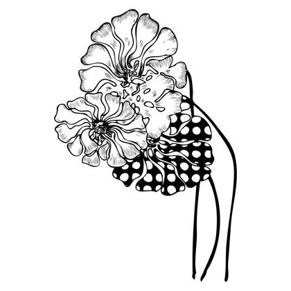 Hand Drawn Flower Vector Image