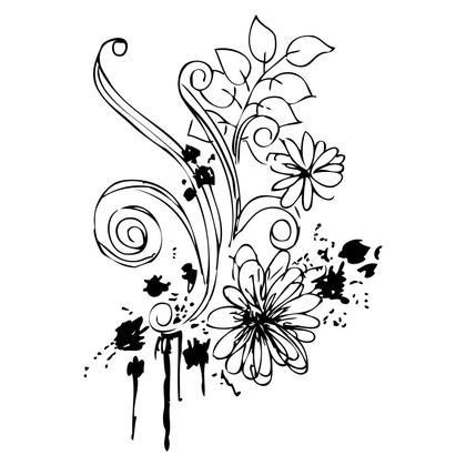 Floral Swirls and Blossoms