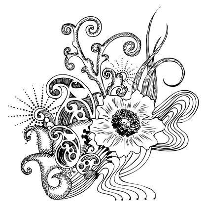 Hand Drawn Flower Image
