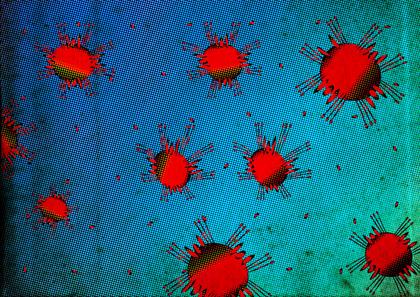 Abstract Red Burst