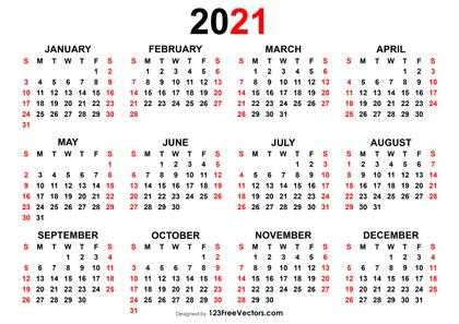 2021 Calendar