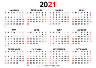 2021 Calendar
