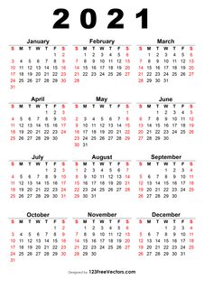 2021 Calendar