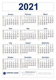 2021 Calendar