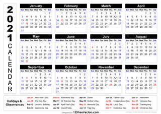 2021 Calendar