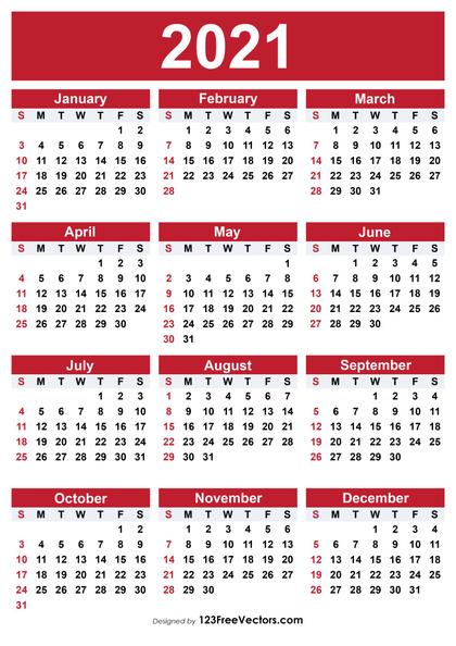 2021 Calendar