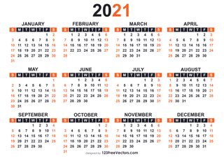 2021 Calendar