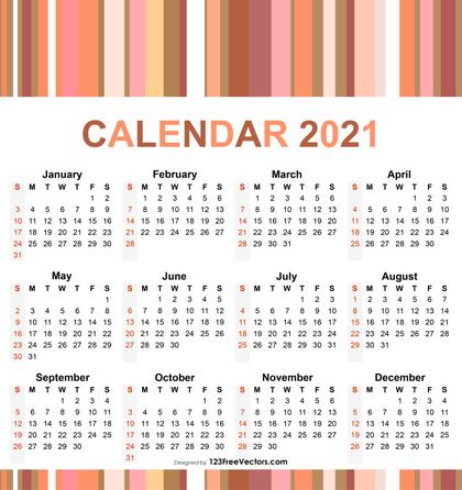 2021 Calendar