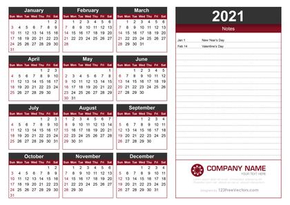 2021 Calendar