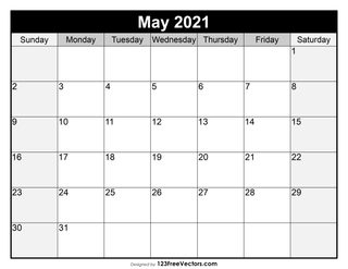 May 2021 Calendar