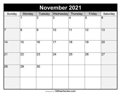 November 2021 Calendar