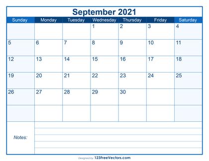 September 2021 Calendar