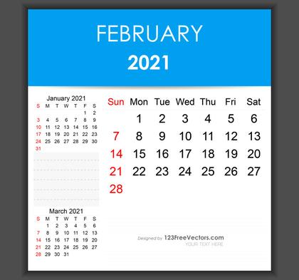 February 2021 Calendar