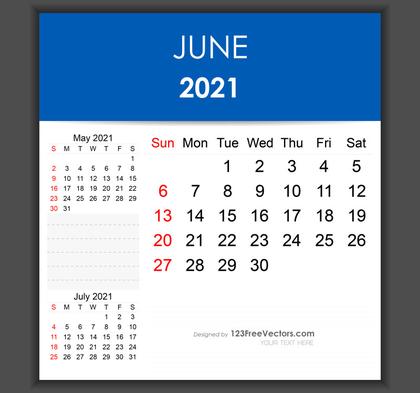 June 2021 Calendar