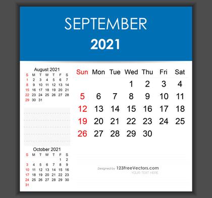 September 2021 Calendar