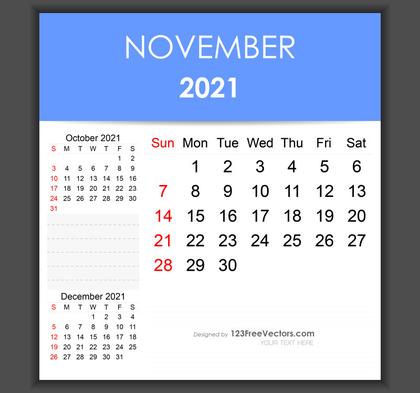 November 2021 Calendar