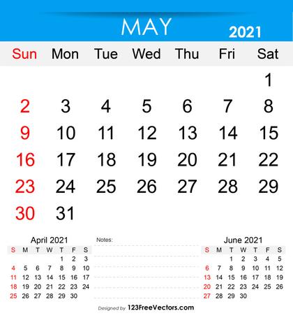 May 2021 Calendar