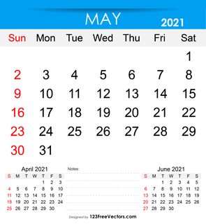 May 2021 Calendar