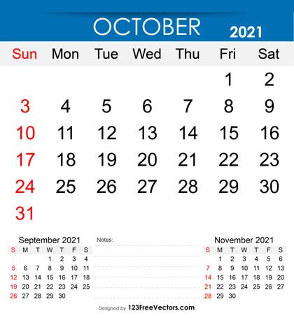 October 2021 Calendar