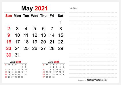May 2021 Calendar