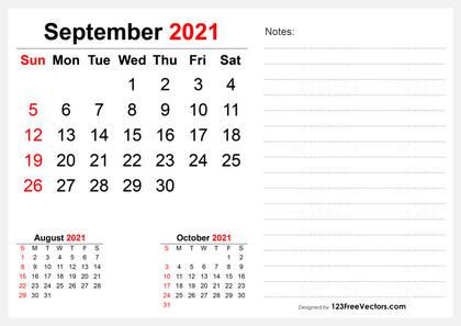 September 2021 Calendar
