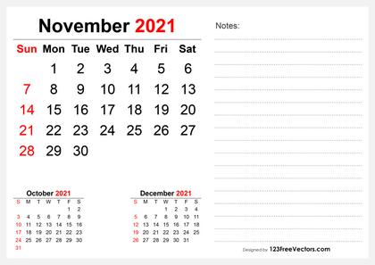 November 2021 Calendar