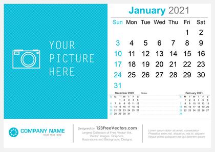 January 2021 Calendar Template