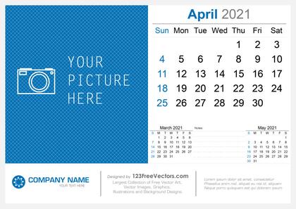 April 2021 Calendar