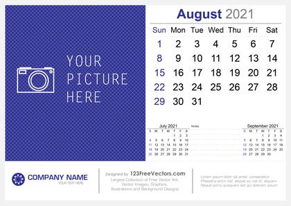 August 2021 Calendar