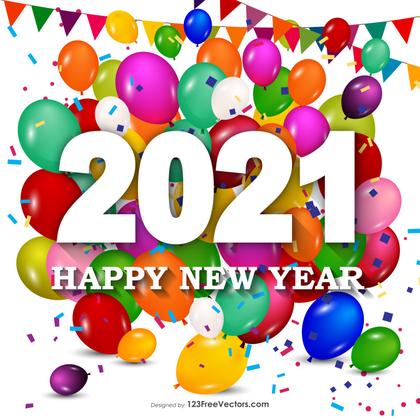 Happy New Year Balloons