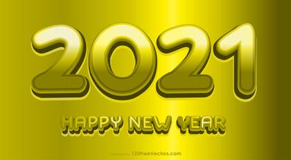 Golden 2021 New Year Greeting