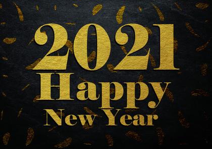 Golden 2021 Happy New Year