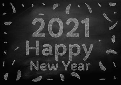 Happy New Year 2021 Chalkboard