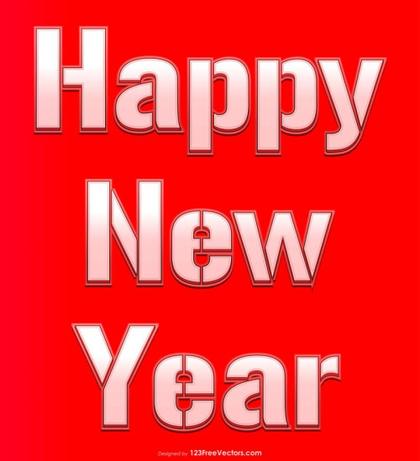 Happy New Year Text Design