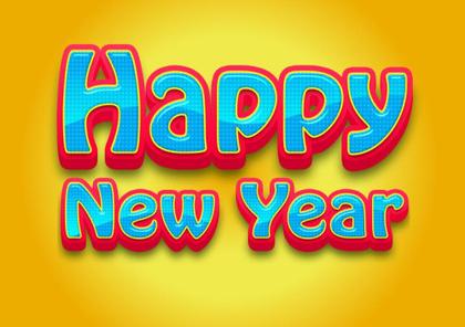 Happy New Year Typography