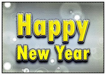 Happy New Year Comic Style