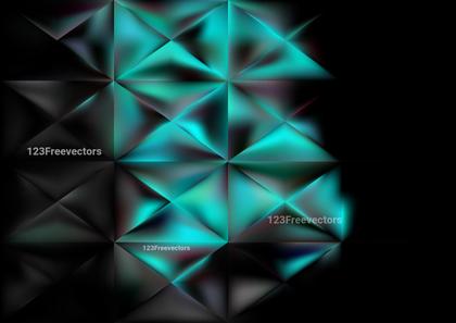Abstract Geometric Teal and Black Design