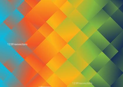 Abstract Blue Green and Orange Gradient Geometric Triangle Pattern Background