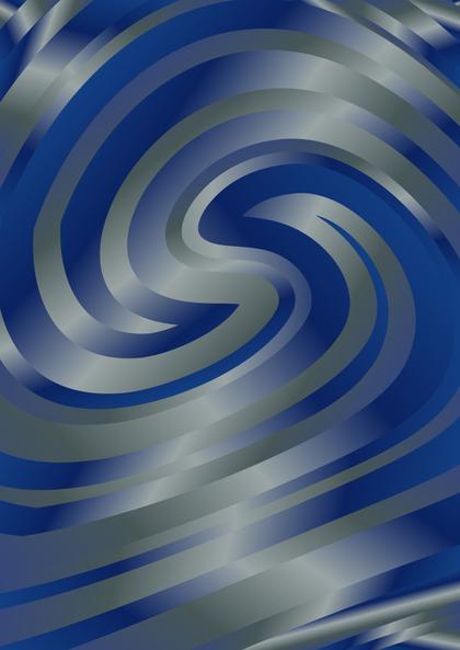 Swirling Blue and Silver