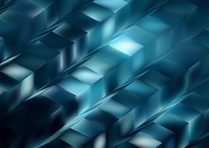 Free Download Geometric Blue Cube Abstract Background