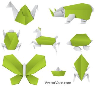 Origami Animals Vector Free