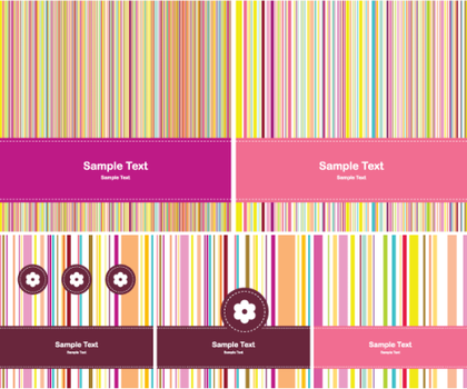 Vector Greeting Card Design with Colorful Stripe Background