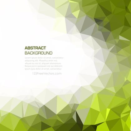 Moss Green Abstract Polygonal Triangular Background Clip Art